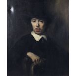 A 1930s copy of Johannes Vemeer's L' Homme au Chapeau, oil on canvas.