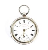 A 19th century silver case open face pocket watch. 'The "Express" English Lever, J. G.