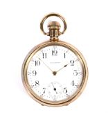 A 20th century Waltham gold plated pocket watch.
