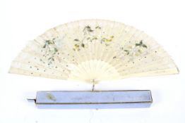 A late 19th century folding fan.