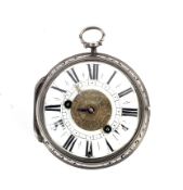 Jean Gosselin a Paris, an 18th century French open face alarm pocket watch.