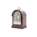 An early 20th century mahogany cased bracket clock.