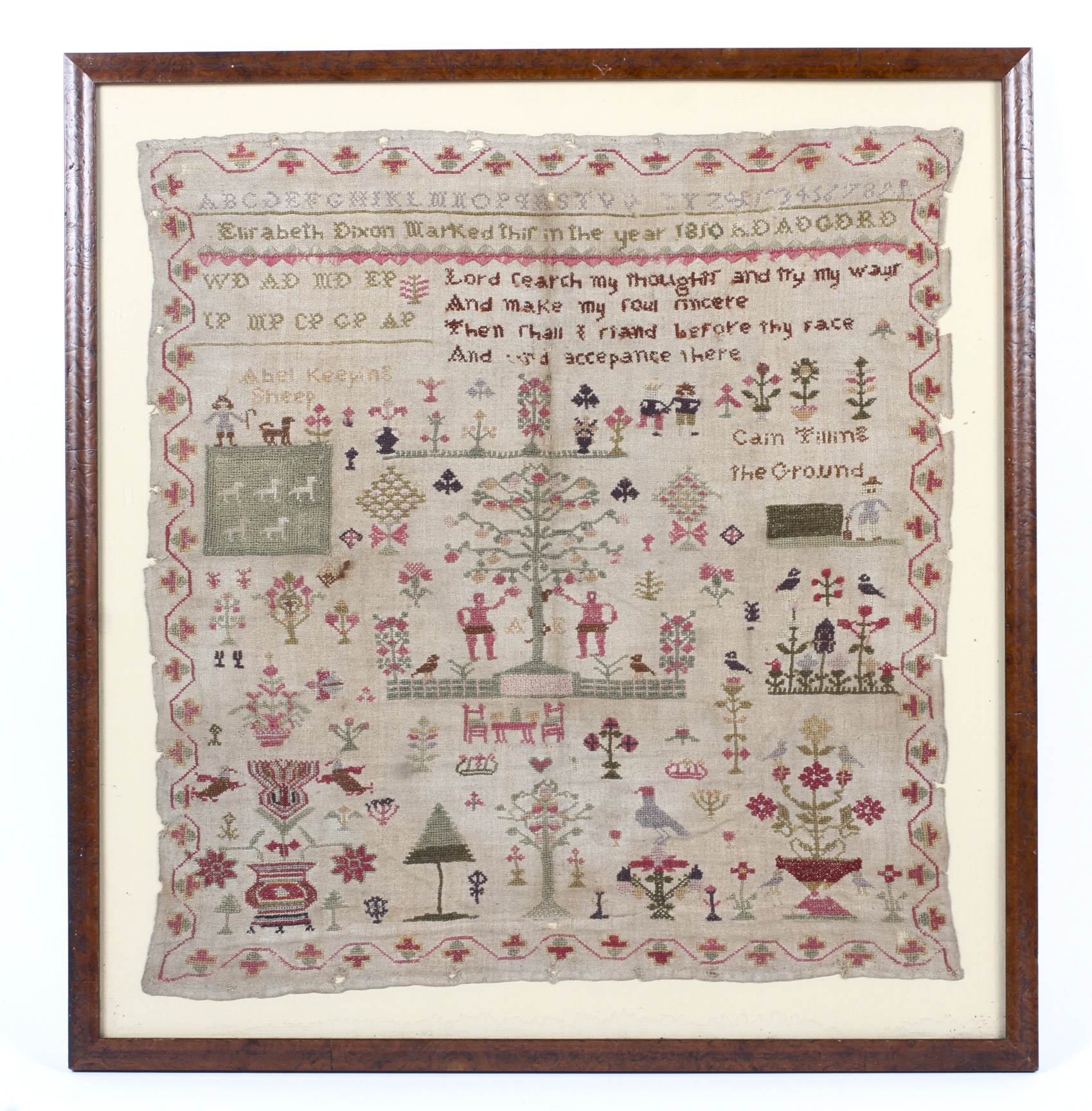 An early 19th century sampler by Elizabeth Dixon dated 1810. - Image 2 of 2