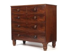 A Victorian mahogany chest of drawers.