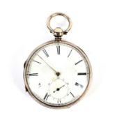 A 19th century silver cased pocket watch.
