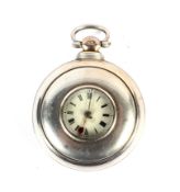 A 19th century silver pair case half hunter pocket watch. Fusee movement engraved 'M.