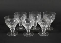A set of six late 19th century early 20th century ale rummers.