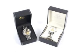Two modern stainless steel cased gentleman's wristwatches.
