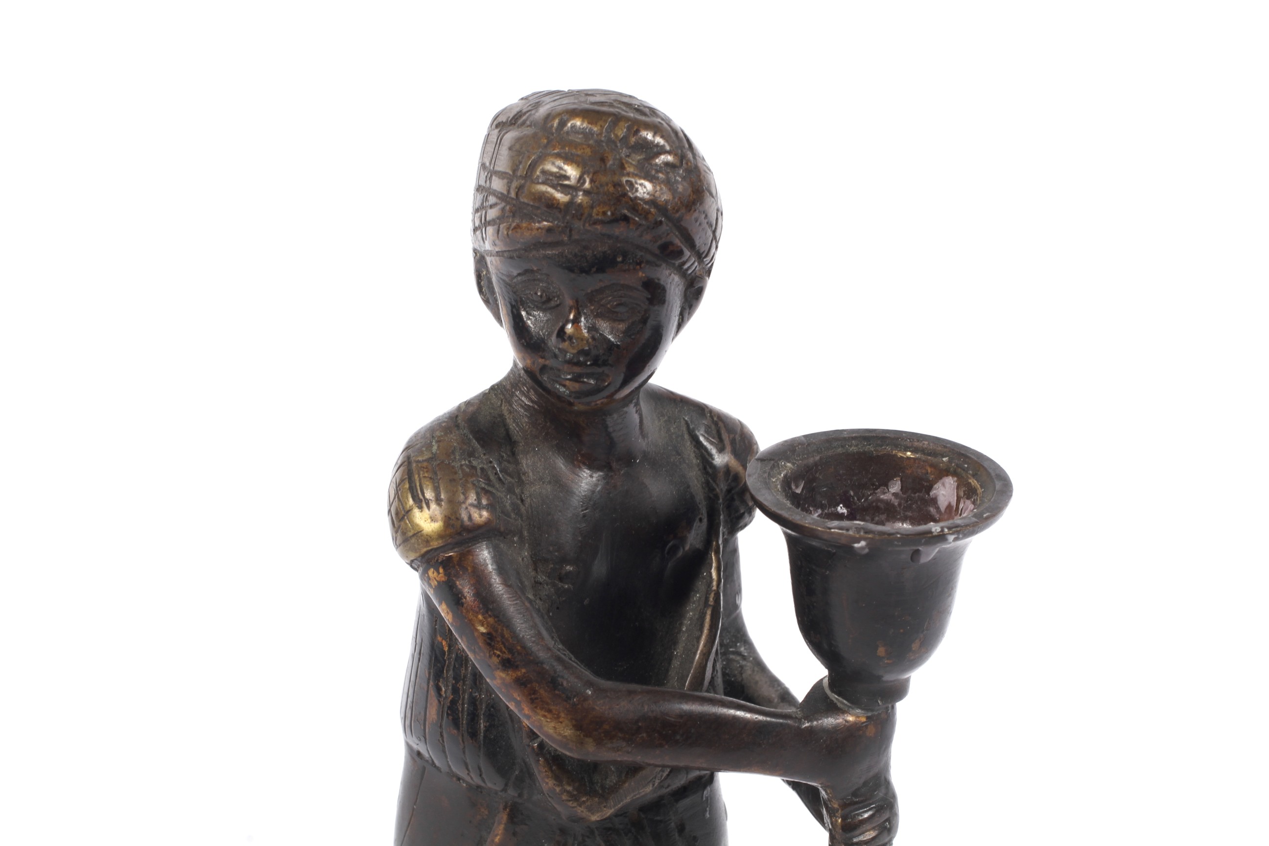 A bronze figural candlestick. - Image 2 of 2