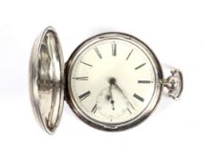 A 19th century silver case hunter pocket watch.
