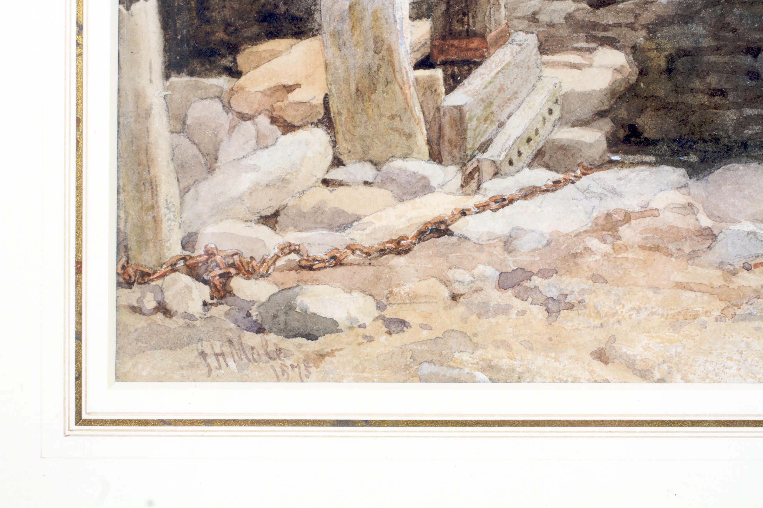 John Henry Mole (1814-1886), By the Village Pond, watercolour on paper. - Image 3 of 3