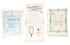 Three bond certificates.