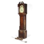 Early 19th century oak and mahogany crossbanded eight day long case clock.