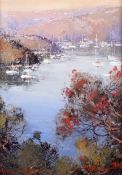 Werner Filipich (b.1943), Middle Harbour, NSW, oil on board.