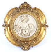 After Edward William Wyon (1811-55), a circular relief moulded plaque.