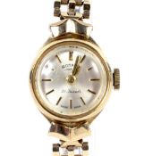 Rotary, a lady's 9ct gold cased bracelet watch, circa 1963.