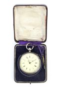 A 19th century silver cased chronograph pocket watch.