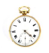 Jn Farr, Clare St. Bristol, No.5694, a George IV 18ct gold cased open face pocket watch, circa 1823.