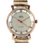 Trebex, a 1950's gentleman's Swiss 9ct gold cased wrist watch.