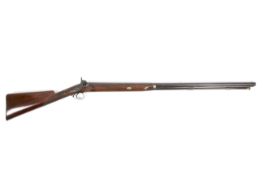 A Murdoch 12 gauge muzzle loading shotgun, circa 1850.