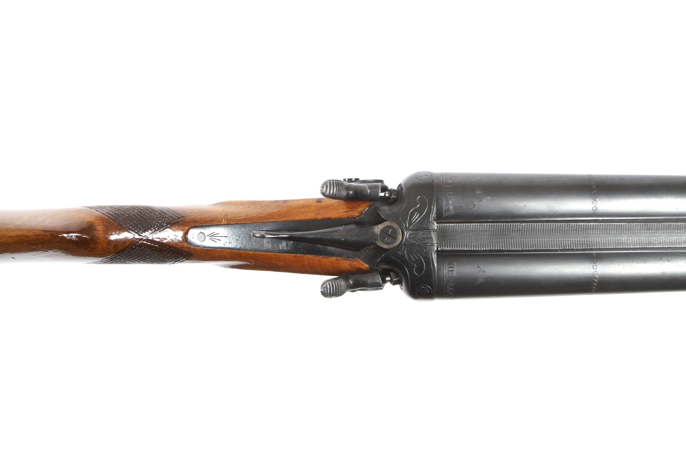 TOZ 12 gauge double barrel hammer gun. - Image 4 of 5