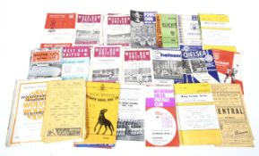 A box of 100 1960s football programmes.