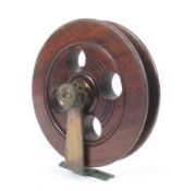 A 7 ½ inch wooden 'Scarborough' style reel.