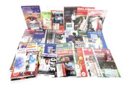 A box of 43 England programmes.