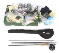 A collection of assorted fishing gear.