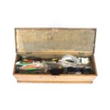 An extensive collection of fly-tying equipment and materials.