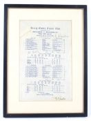 A signed Surrey County Cricket Club England V Australia Final Test Match 14-18 August 1926