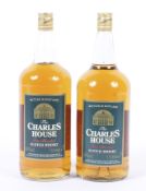 Two bottles of Charles House Fine Blended Scotch Whisky, 1.5L, 40% Vol.