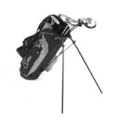 Set of Combo left handed golf clubs in bag.