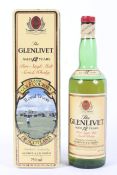 A bottle of The Glenlivet aged 12 years.