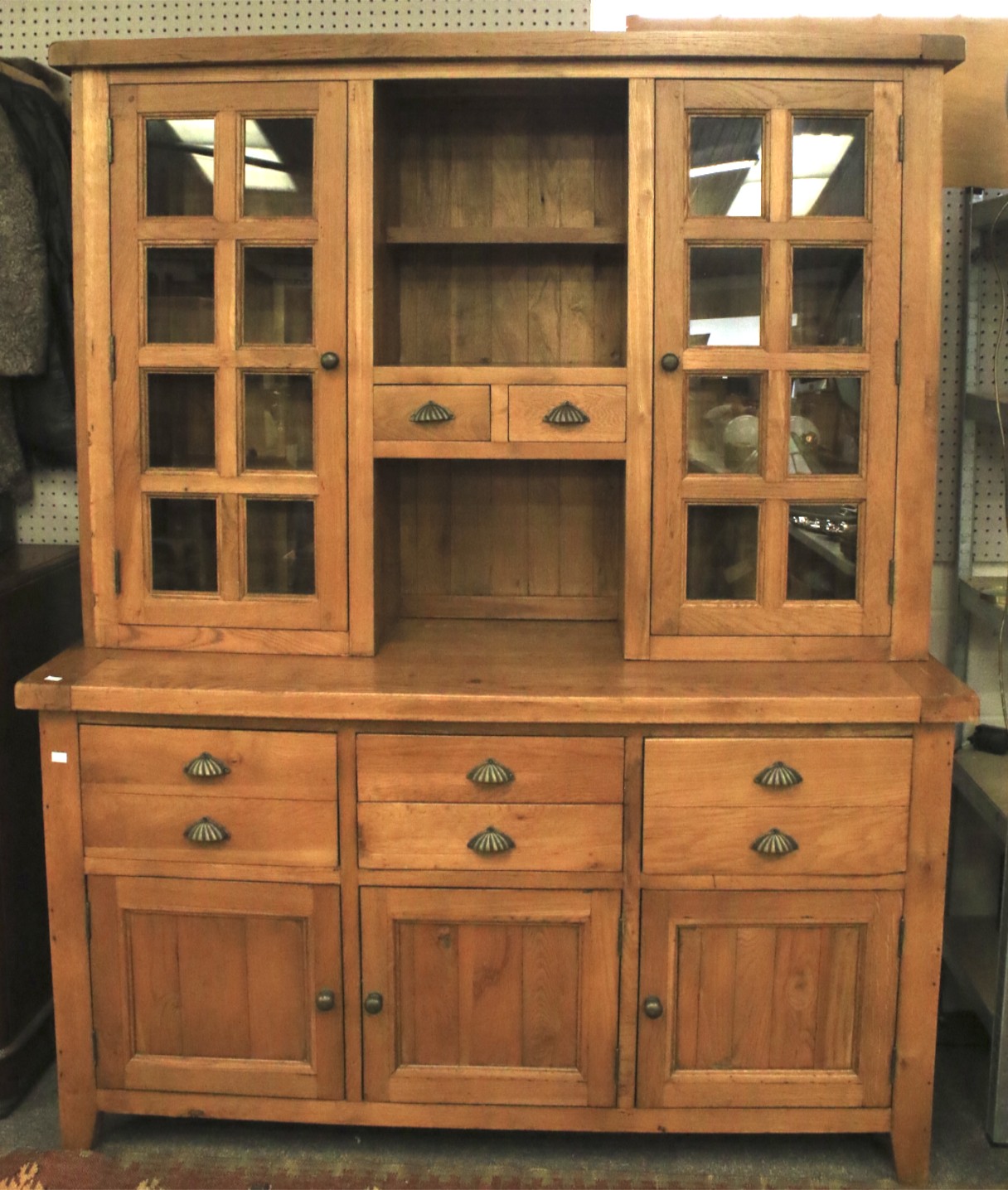 A contemporary oak dresser.