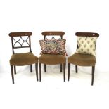 A set of three early 19th century mahogany dining chairs.
