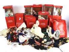 A large collection of assorted Peggy Nisbet Costume & Portrait dolls.