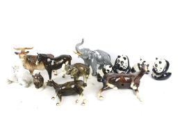 A collection of assorted vintage ceramic animals ornaments.