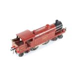 A Hornby O gauge tinplate clockwork locomotive. 4-4-4, LMS livery no. 2107.