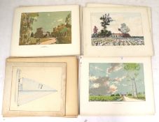 Eighteen contemporary prints. Depicting a variety of chateaus, 48.5cm x 33.
