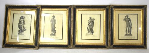 Four prints of classical figures after Francesco Piranesi (1758/59 -1810).
