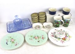 Six Quimper pottery plates.