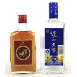 Two bottles of Chinese alcohol. Zhong Guo jing jiu, 25.8cl, 35% vol.