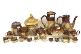 A collection of Doulton Lambeth and similar style ceramics.