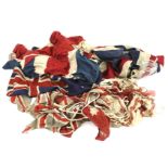 A selection of vintage Union Jack flag and and bunting.