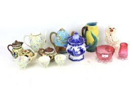 A group of assorted 19th and 20th century collectable ceramics.