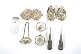 An assortment of 19th century and later silver and silver plate.