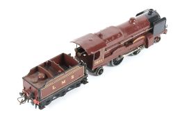 A Hornby O gauge tinplate clockwork 'Royal Scot' locomotive and tender. 4-4-2, LMS livery no.