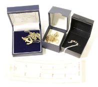An assortment of 9ct gold and yellow metal jewellery.