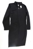 A Mary Quant little black dress. Size 10 with zip up neck. 87cm from shoulder to hem laid flat.